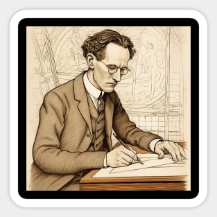 Erwin Schrodinger scientist Sticker